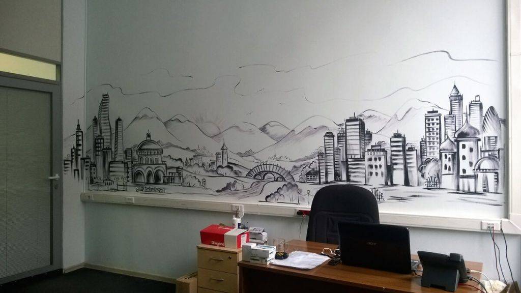 Покраска стен в офисе Москва